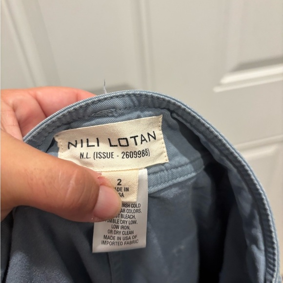 NILI LOTAN Megan Wide Leg  Pants sz 2 VINTAGE BLUE $395 - Picture 5 of 5